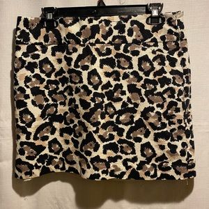 Loft leopard print skirt